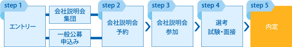 新卒採用ステップ